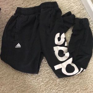 Black Adidas joggers, size men’s small.